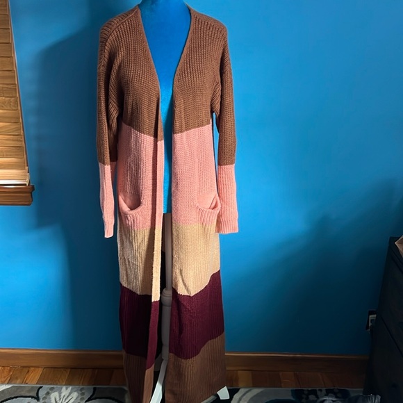 Colorblock Long Cardigan (S) - Picture 1 of 7
